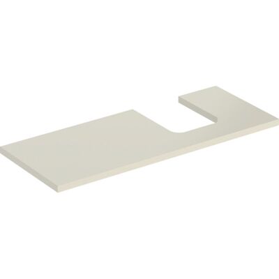 Geberit Sand-Grå Servantskive - Højre udskæring - 120x3x47cm Geberit Sand-Grå Servantskive - Højre udskæring - 120x3x47cm