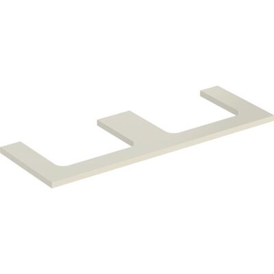 Geberit Vaskeplade med dobbelt udskæring - 135x3x47cm Geberit Vaskeplade med dobbelt udskæring - 135x3x47cm