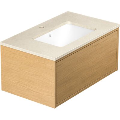 Gustavsberg Ducentic Møbelpakke, 79x47 Cm, Eg Gustavsberg Ducentic Møbelpakke, 79x47 Cm, Eg