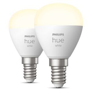 Philips Hue White E14 Kronepære, 2-Pak