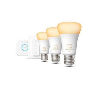 Philips Hue White Ambiance E27 Standardpære, Starter Kit, 75w