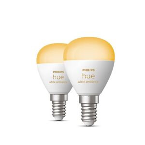 Philips Hue White Ambiance E14 Kronepære, 2-Pak