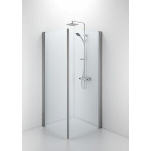 Contura Shower Space Brusedør, 57 Cm, Klart Glas, Aluminium Profil