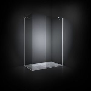 Dansani Match Walk In Bruseløsning, 87 Cm, Frostet Glas, Satin Profil