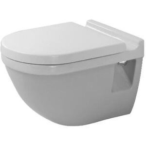 Duravit Starck 3 Compact Væghængt Toilet, Skjult Montering, Hvid