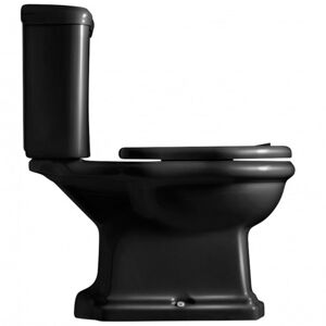 Lavabo Retro Monoblocco Toilet P-Lås Blank Sort