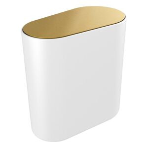 Pressalit Style Toiletspand, 5,1 Liter, Hvid/børstet Messing