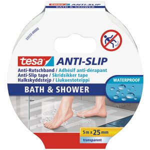 Tesa Anti-Slip Skridsikker Tape, 5 Mx25 Mm, Transparent