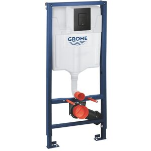 Grohe Solido 3i1 Indbygningscisterne, 113 Cm, Betjeningsplade, Mat Sort