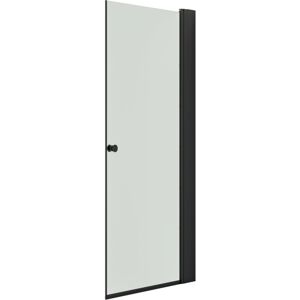 Dansani Match Brusedør Med Tower Badeværelseshylde, 97 Cm, Klart Glas, Sort Profil