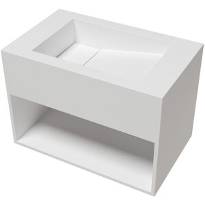 Lavabo Asti Solid Surface 31x50 Håndvask Med Hylde, Hvid