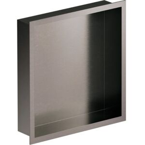 Damixa Zen Brusehylde, 29,5x29,5 Cm, Børstet Sort Krom Damixa Zen Brusehylde, 29,5x29,5 Cm, Børstet Sort Krom