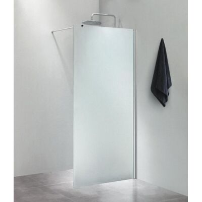 Cassøe Slim Brusevæg, 70 Cm, Frostet Glas, Aluminium Profil Cassøe Slim Brusevæg, 70 Cm, Frostet Glas, Aluminium Profil