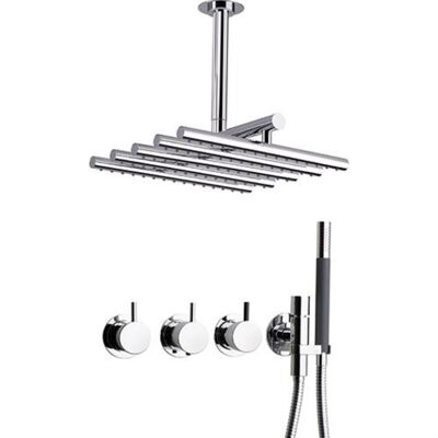 Vola 5471r-051a Brusesæt, Børstet Krom Vola 5471r-051a Brusesæt, Børstet Krom