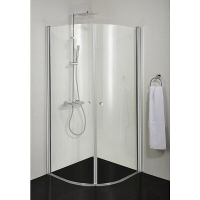 Cassøe Slim Brusehjørne, 88,5x88,5 Cm, Klart Glas, Aluminium Profil Cassøe Slim Brusehjørne, 88,5x88,5 Cm, Klart Glas, Aluminium Profil