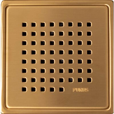 Purus Square Chess Afløbsrist, Rist Og Ramme, 161x161 Mm, Messing Purus Square Chess Afløbsrist, Rist Og Ramme, 161x161 Mm, Messing
