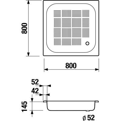 Laufen Sofia Brusebund 80x80 Cm Hvid Emalje Laufen Sofia Brusebund 80x80 Cm Hvid Emalje