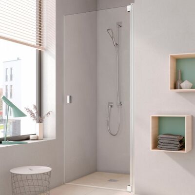 Kermi Raya 1tr Brusedør, 77,8 Cm, Højre, Til Niche, Klart Glas, Aluminium Profil Kermi Raya 1tr Brusedør, 77,8 Cm, Højre, Til Niche, Klart Glas, Aluminium Profil