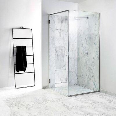 Unidrain Glassline Brusedør, 87,6 Cm, Klart Glas Unidrain Glassline Brusedør, 87,6 Cm, Klart Glas