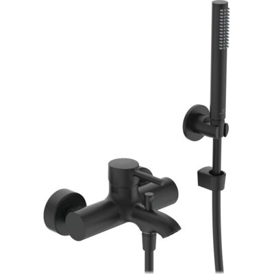 Ideal Standard BC270XG - Vægmonteret badekarblander med tilbehør - Sort Ideal Standard BC270XG - Vægmonteret badekarblander med tilbehør - Sort