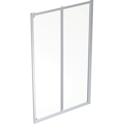 Contura Shower Showerama Skydedør, 124 Cm, Klart Glas, Aluminium Profil Contura Shower Showerama Skydedør, 124 Cm, Klart Glas, Aluminium Profil
