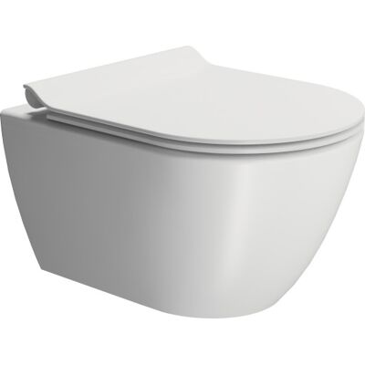 Gsi Pura Væghængt Toilet, Uden Skyllekant, Rengøringsvenligmat Hvid Gsi Pura Væghængt Toilet, Uden Skyllekant, Rengøringsvenligmat Hvid