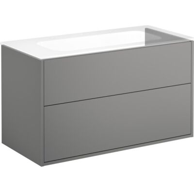 Gustavsberg Vaskeskab 1000x465x550mm 2skuffer Askegrå Gustavsberg Vaskeskab 1000x465x550mm 2skuffer Askegrå