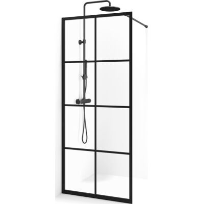 Cassøe New York Brusevæg, 95 Cm, Klart Glas, Sort Profil Cassøe New York Brusevæg, 95 Cm, Klart Glas, Sort Profil