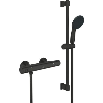 Grohe Precision Start Brusesæt, Vandbesparende, Mat Sort Grohe Precision Start Brusesæt, Vandbesparende, Mat Sort