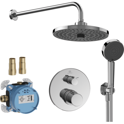 Ideal Standard T100 Brusesæt, Vandbesparende, Krom Ideal Standard T100 Brusesæt, Vandbesparende, Krom