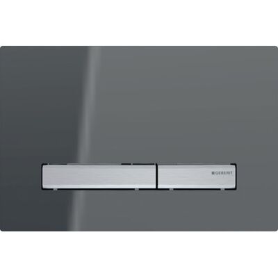 Geberit Sigma 50 Square Betjeningsplade, Gråt Glas/krom Geberit Sigma 50 Square Betjeningsplade, Gråt Glas/krom