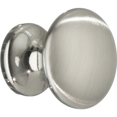 Beslagsboden Knop, Børstet Nikkel Beslagsboden Knop, Børstet Nikkel