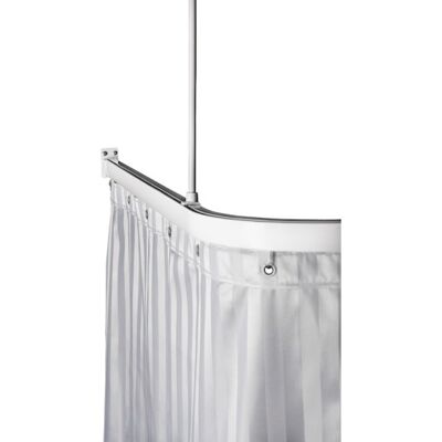 Leijma Stabil Badeforhængsstang, 80x80 Cm, Hvid Leijma Stabil Badeforhængsstang, 80x80 Cm, Hvid