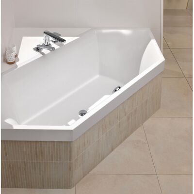 Villeroy & Boch Ultraflydende Seks-kant Badekar - Squaro Duo - 1900x800mm Villeroy & Boch Ultraflydende Seks-kant Badekar - Squaro Duo - 1900x800mm