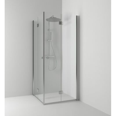 Svedbergs Skoga Brusehjørne, 89x89 Cm, Klart Glas, Mat Aluminium Profil Svedbergs Skoga Brusehjørne, 89x89 Cm, Klart Glas, Mat Aluminium Profil
