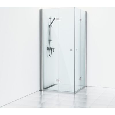 Svedbergs Skoga Brusehjørne, 89x99 Cm, Klart Glas, Blank Aluminium Profil Svedbergs Skoga Brusehjørne, 89x99 Cm, Klart Glas, Blank Aluminium Profil