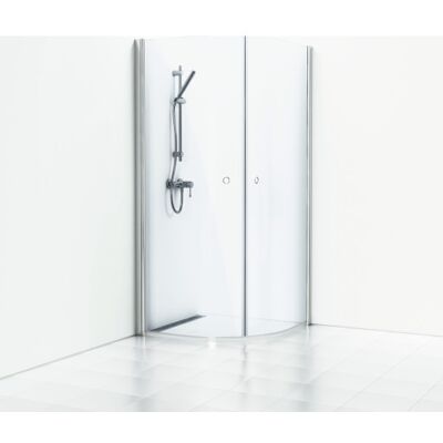 Svedbergs Skoga Brusehjørne, 79x79 Cm, Klart Glas, Blank Aluminium Profil Svedbergs Skoga Brusehjørne, 79x79 Cm, Klart Glas, Blank Aluminium Profil