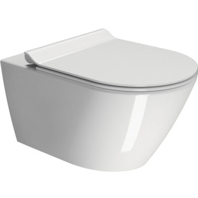 Gsi Kube Væghængt Toilet, Uden Skyllekant, Hvid Gsi Kube Væghængt Toilet, Uden Skyllekant, Hvid