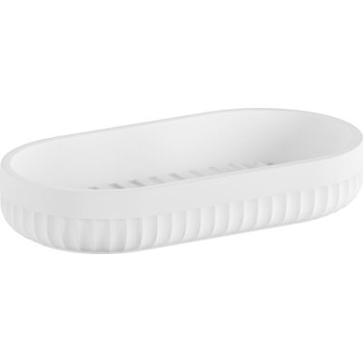 Beslagsboden Satin Square Sæbeskål, Hvid Beslagsboden Satin Square Sæbeskål, Hvid