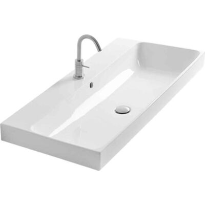 Lavabo Håndvask, 100x45 Cm, Hvid Lavabo Håndvask, 100x45 Cm, Hvid