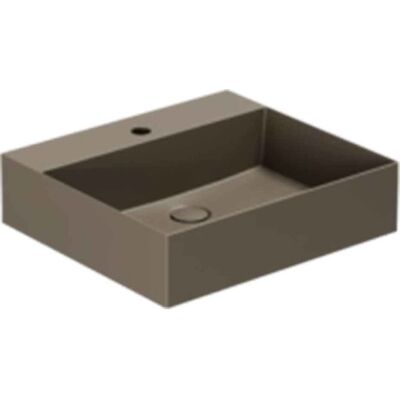 Lavabo Elegance Sq 50 Håndvask, 50x45 Cm, Mat Brun Lavabo Elegance Sq 50 Håndvask, 50x45 Cm, Mat Brun