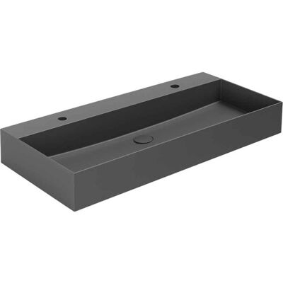 Lavabo Elegance Sq 102 Håndvask, 102x40 Cm, Mat Sort Lavabo Elegance Sq 102 Håndvask, 102x40 Cm, Mat Sort