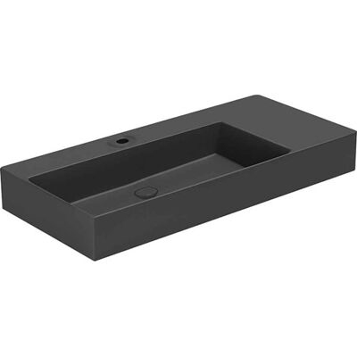 Lavabo Elegance Sq 102 R Håndvask, 102x40 Cm, Mat Sort Lavabo Elegance Sq 102 R Håndvask, 102x40 Cm, Mat Sort