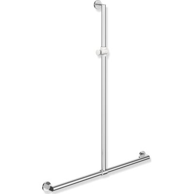 Hewi 900 T Støttegreb/brusestang, 96,5x125 Cm, Krom/hvid Hewi 900 T Støttegreb/brusestang, 96,5x125 Cm, Krom/hvid