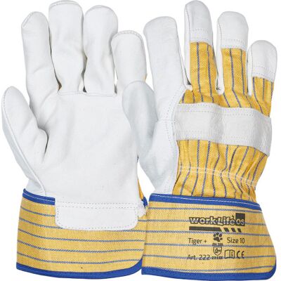 OS - Otto Schachner Os Tiger Plus Handsker, Blå/hvid/gul, 10 OS - Otto Schachner Os Tiger Plus Handsker, Blå/hvid/gul, 10