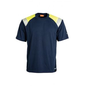 Tranemo Flammehæmmende T-Shirt 637989, Gul/marineblå, Str. 2xs
