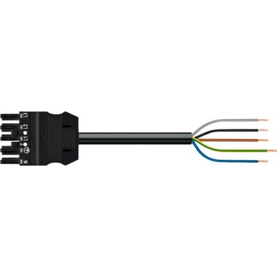 Wago Tilslutningskabel 6m 5g1,5 Hun-Fri Sort Wago Tilslutningskabel 6m 5g1,5 Hun-Fri Sort