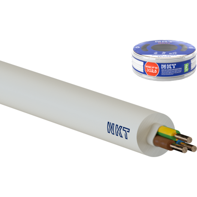 NKT 50 Meter Kabel Noiklx 90 Dca 3g2,5 Lysegrå, R50 NKT 50 Meter Kabel Noiklx 90 Dca 3g2,5 Lysegrå, R50
