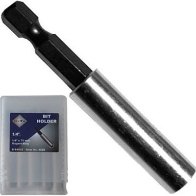 Bato Bitsholder 1/4" X 75 Mm Med Magnet, Rustfri Bato Bitsholder 1/4" X 75 Mm Med Magnet, Rustfri