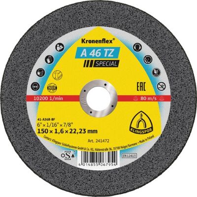 Klingspor D150x1,6mm tynd skæreskive Klingspor D150x1,6mm tynd skæreskive